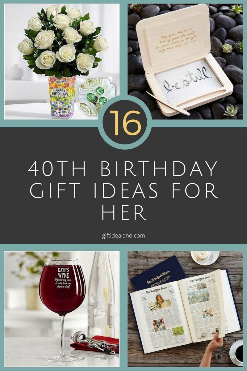 Wife 40Th Birthday Gift Ideas
 16 Good 40th Birthday Gift Ideas For Her A
