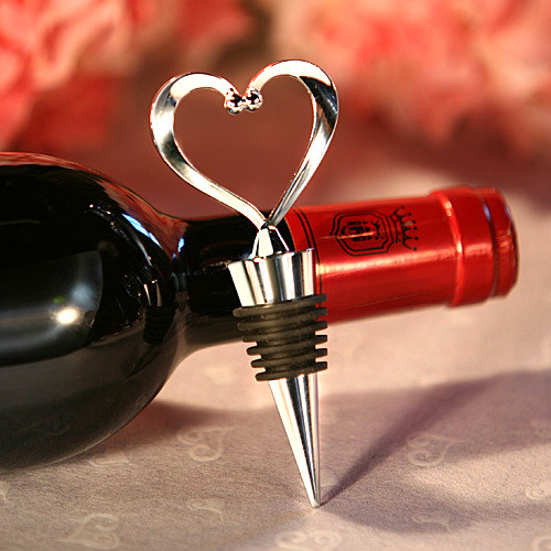 Wine Stopper Wedding Favors
 Heart Wine Bottle Stopper Wedding Favors