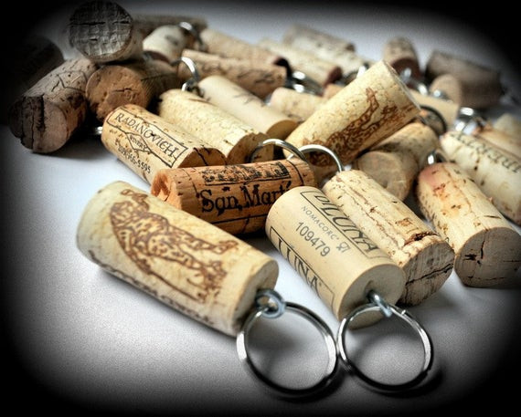 Wine Themed Wedding Favors
 Items similar to SALE 25 Wine Cork Keychains Great Favors