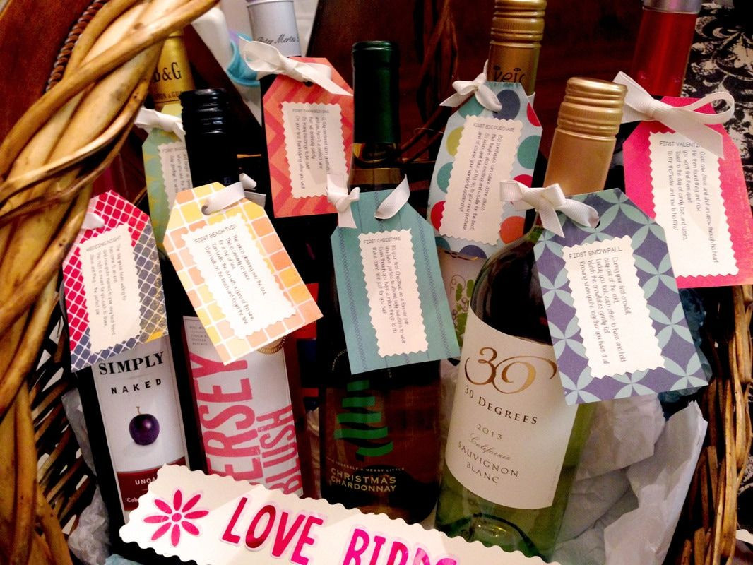 Wine Wedding Gift Ideas
 Milestone Wine Basket with Free Lables