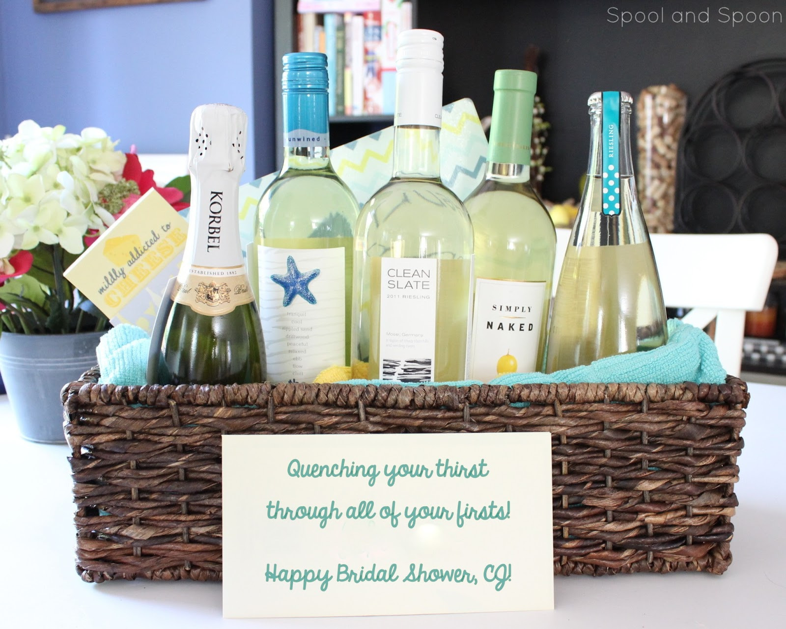 Wine Wedding Gift Ideas
 Spool and Spoon "All of Your Firsts" Wine Gift Basket