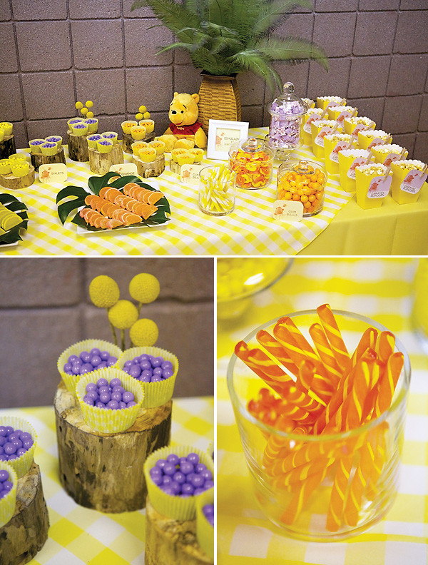 Winnie The Pooh Baby Shower Decorations Party City
 Winnie the Pooh Themed Candy Buffet
