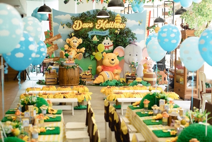 Winnie The Pooh Birthday Party
 Kara s Party Ideas Winnie the Pooh 1st Birthday Party