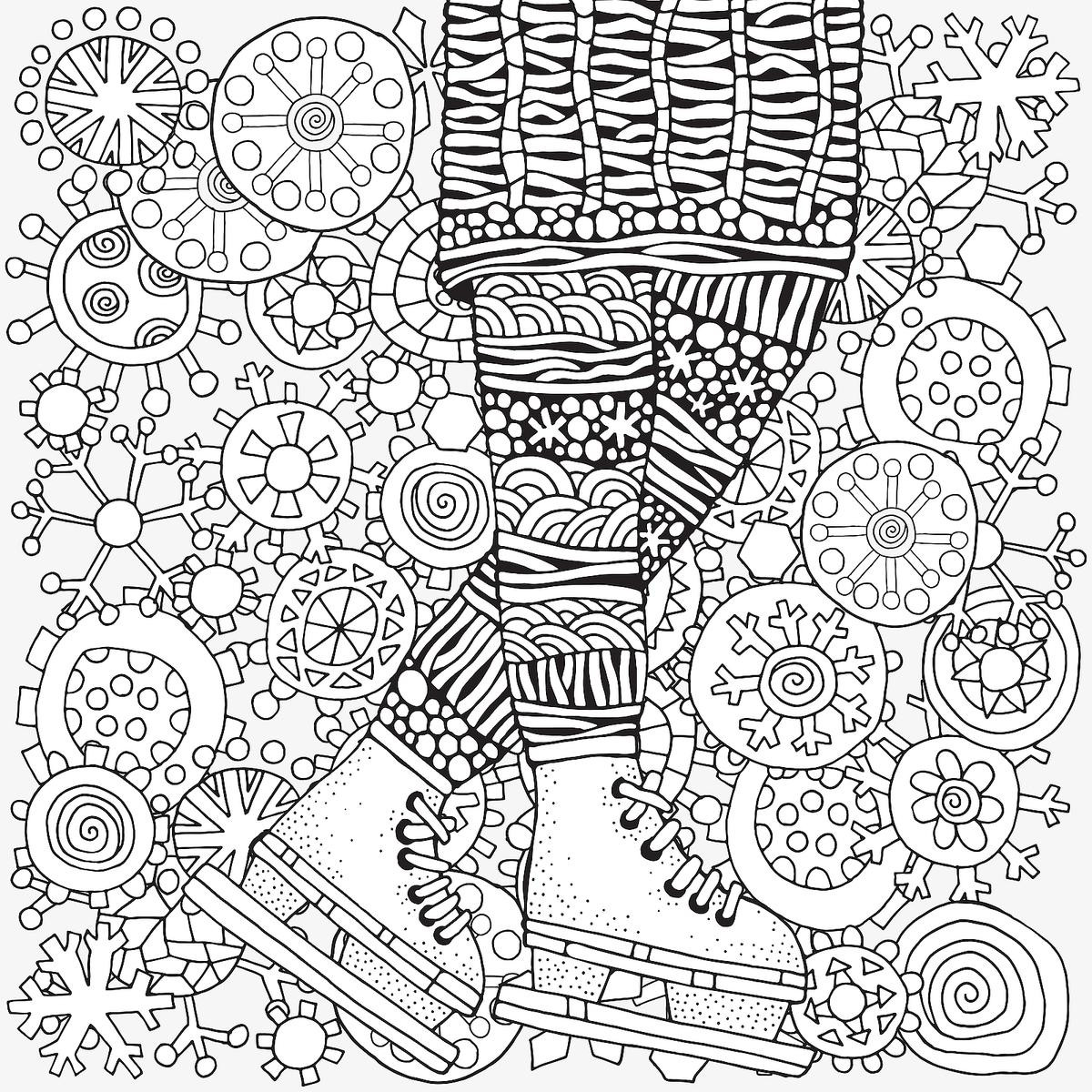 Winter Adult Coloring Pages
 Winter Puzzle & Coloring Pages Printable Winter Themed
