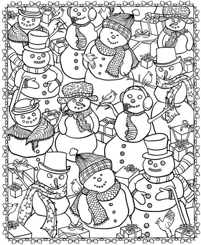 Winter Adult Coloring Pages
 21 Christmas Printable Coloring Pages