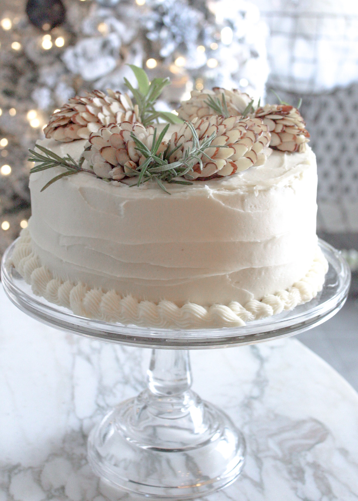 Winter Birthday Cake
 A Pine Cone Cake Creation for Winter Birthdays and