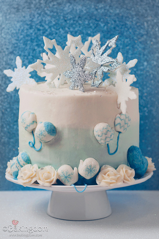 Winter Birthday Cake
 Ombre Winter Cake