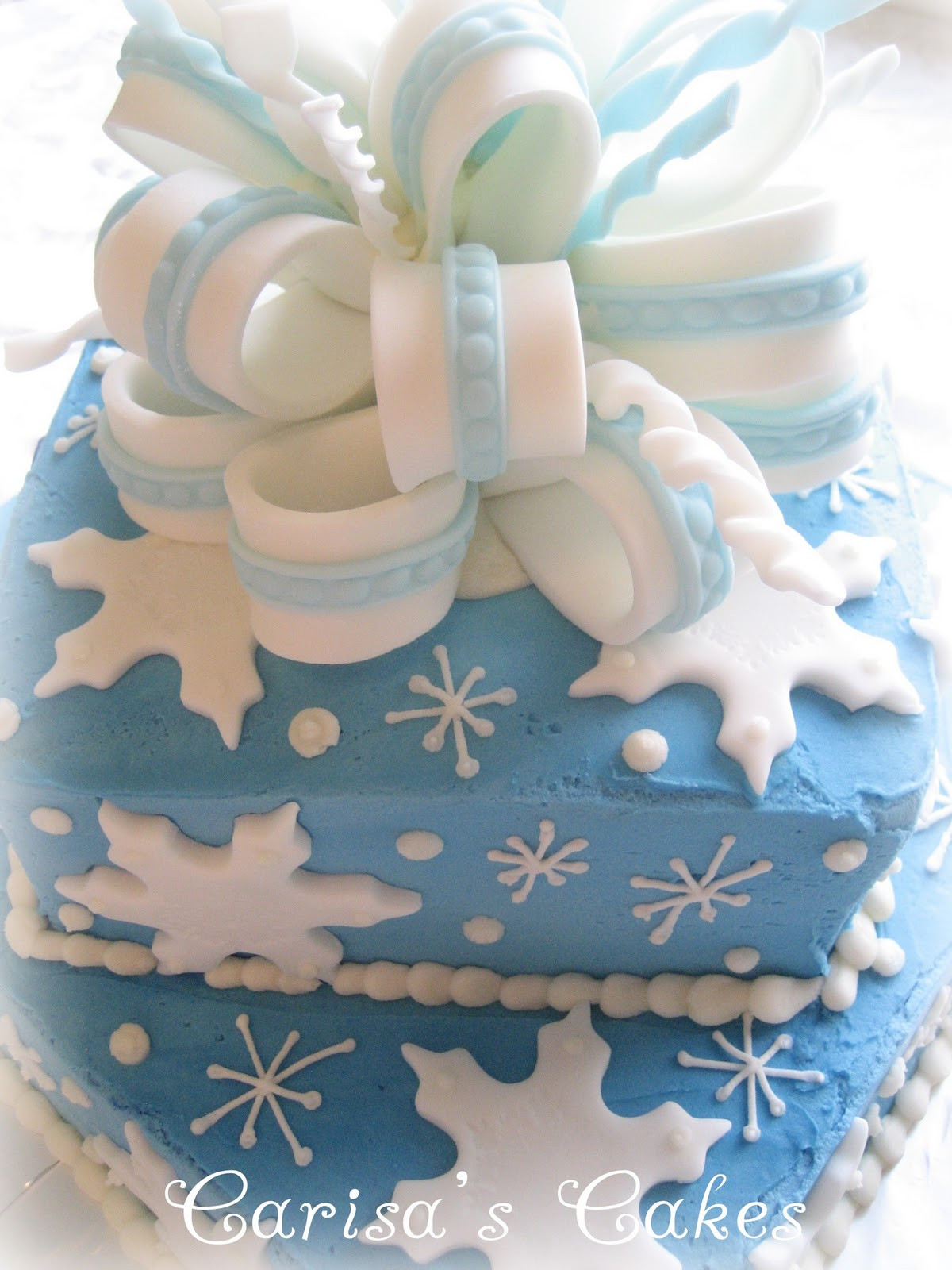 Winter Birthday Cake
 Carisa s Cakes A Winter Birthday Cake