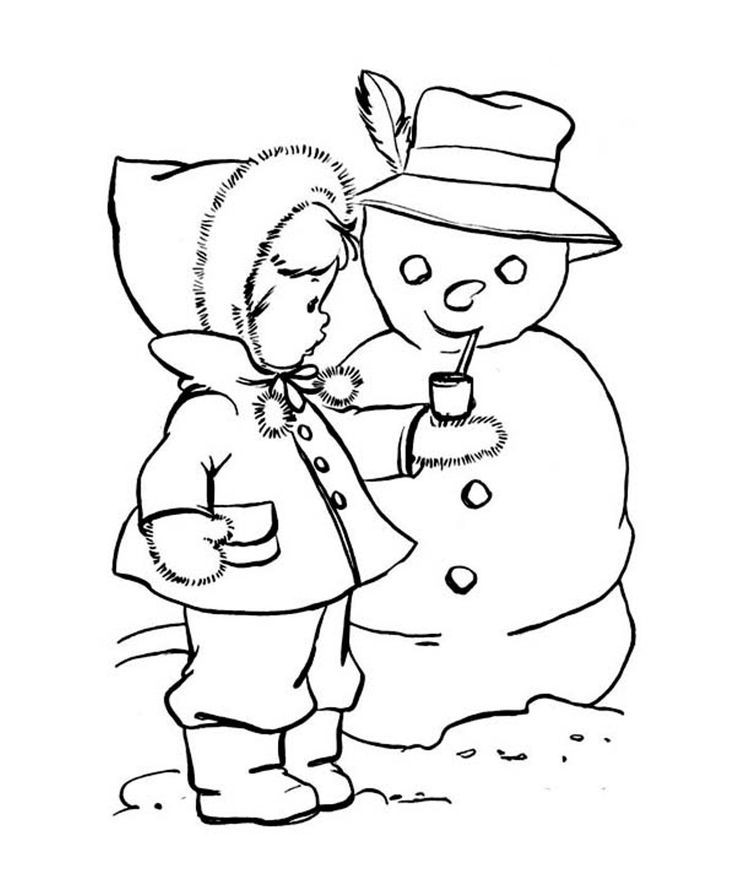 Winter Coloring Pages For Girls
 17 Best images about Coloring pages Winter on Pinterest