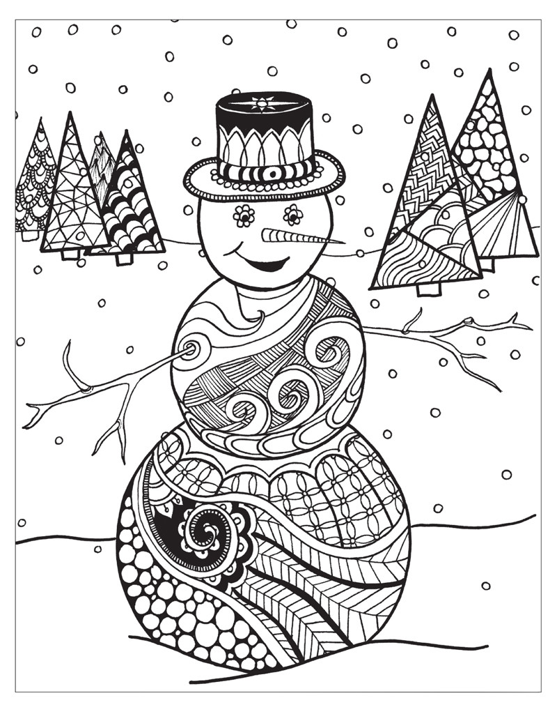 Winter Coloring Sheets Free Printable
 Zendoodle Coloring Winter Wonderland Jodi Best