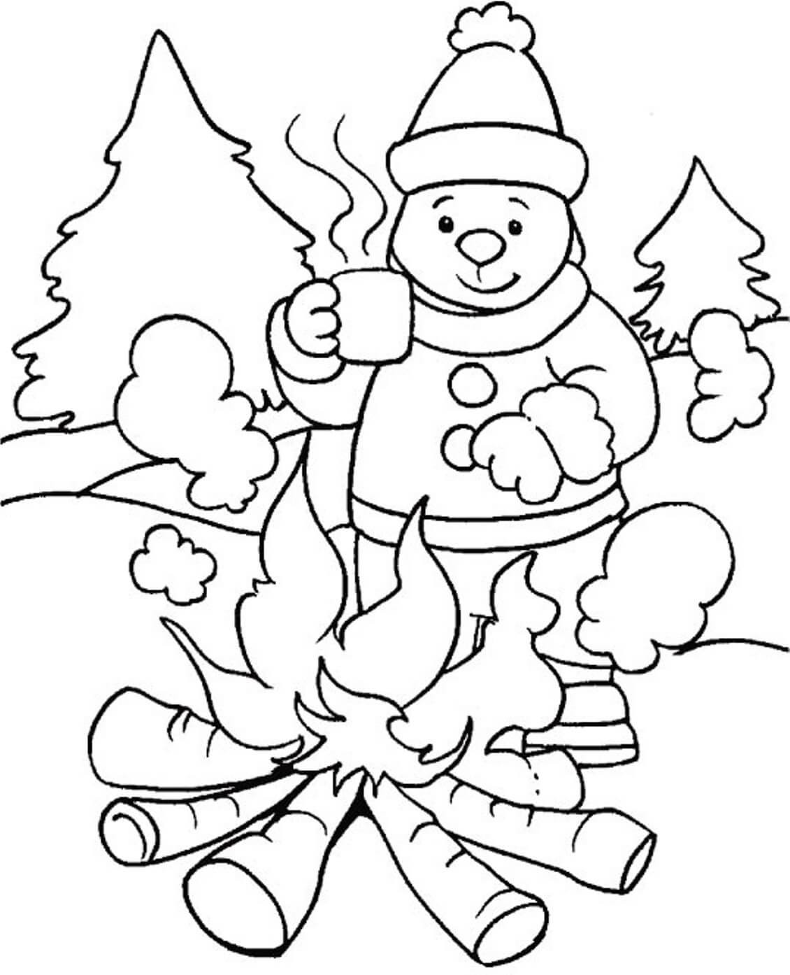 Winter Coloring Sheets Free Printable
 Free Printable Winter Coloring Pages