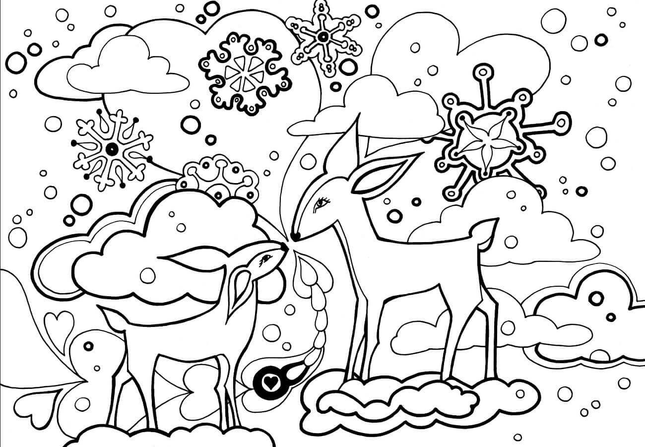 Winter Coloring Sheets Free Printable
 Free Printable Winter Coloring Pages
