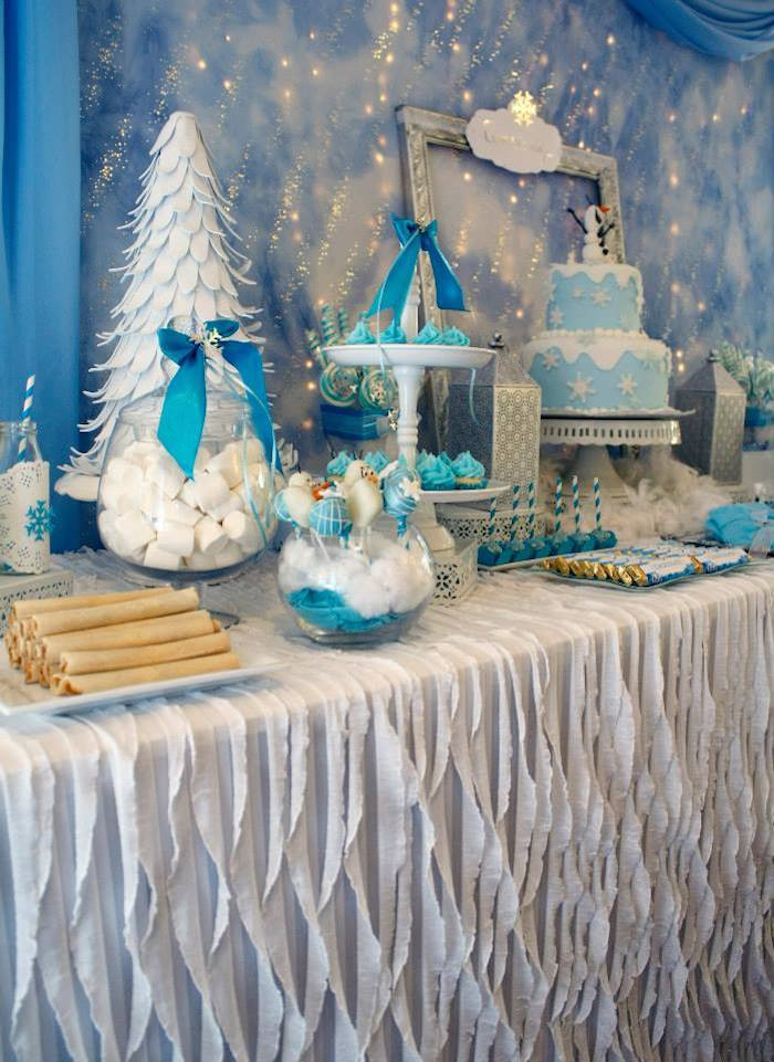 Winter Wonderland Birthday Decorations
 Kara s Party Ideas Frozen Winter Wonderland Themed