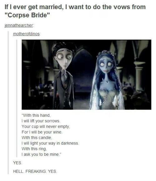 With This Ring I Thee Wed Vows
 corpse bride vows