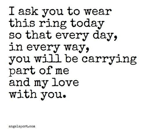 With This Ring I Thee Wed Vows
 Wedding Quotes I ask you to wear this ring today