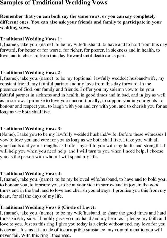 With This Ring I Thee Wed Vows
 Download Wedding Vows Samples 3 for Free TidyTemplates
