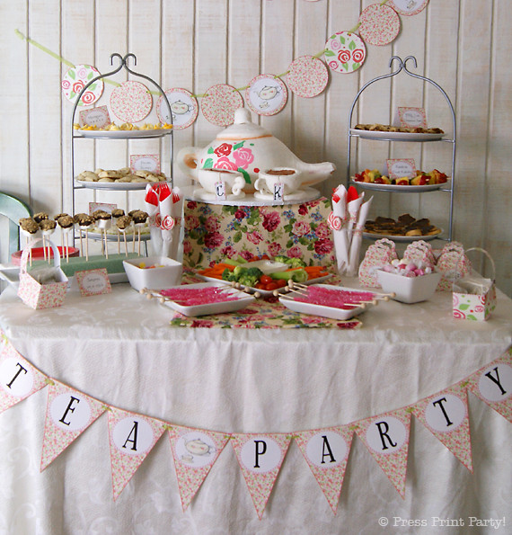 Women'S Tea Party Ideas
 A Delightful Spring Tea Party Press Print Party