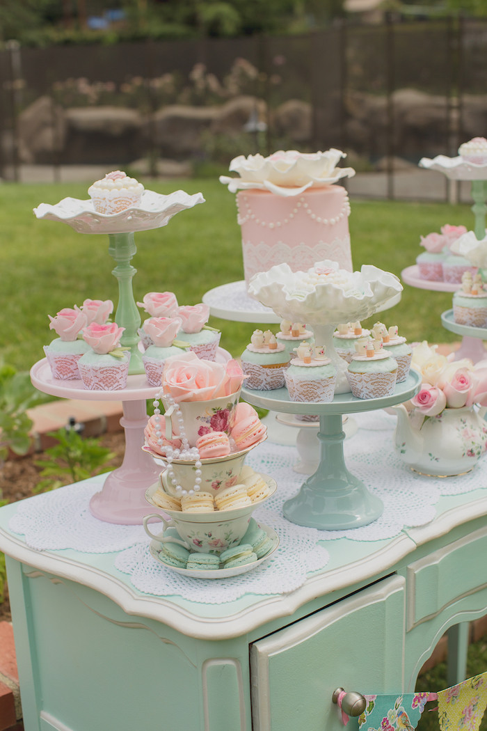 Women'S Tea Party Ideas
 Kara s Party Ideas Pink Vintage Tea Party