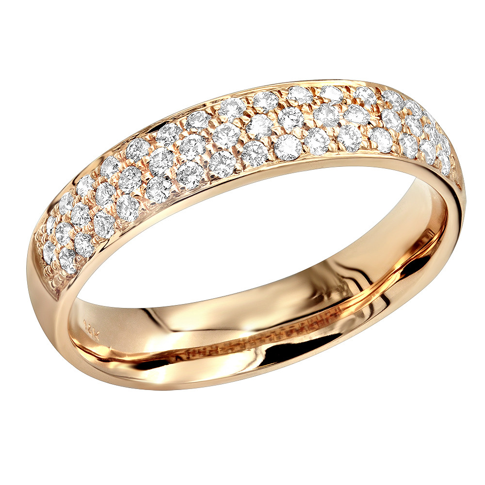 Womens Diamond Wedding Rings
 14k Gold Pave Diamond Wedding Band for Women Anniversary