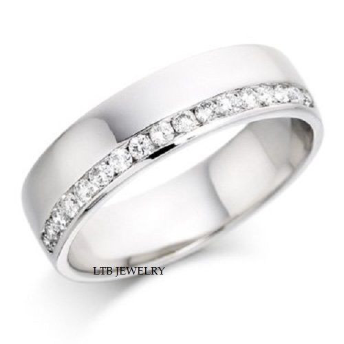Womens Diamond Wedding Rings
 14K WHITE GOLD WOMENS DIAMOND WEDDING BAND LADIES