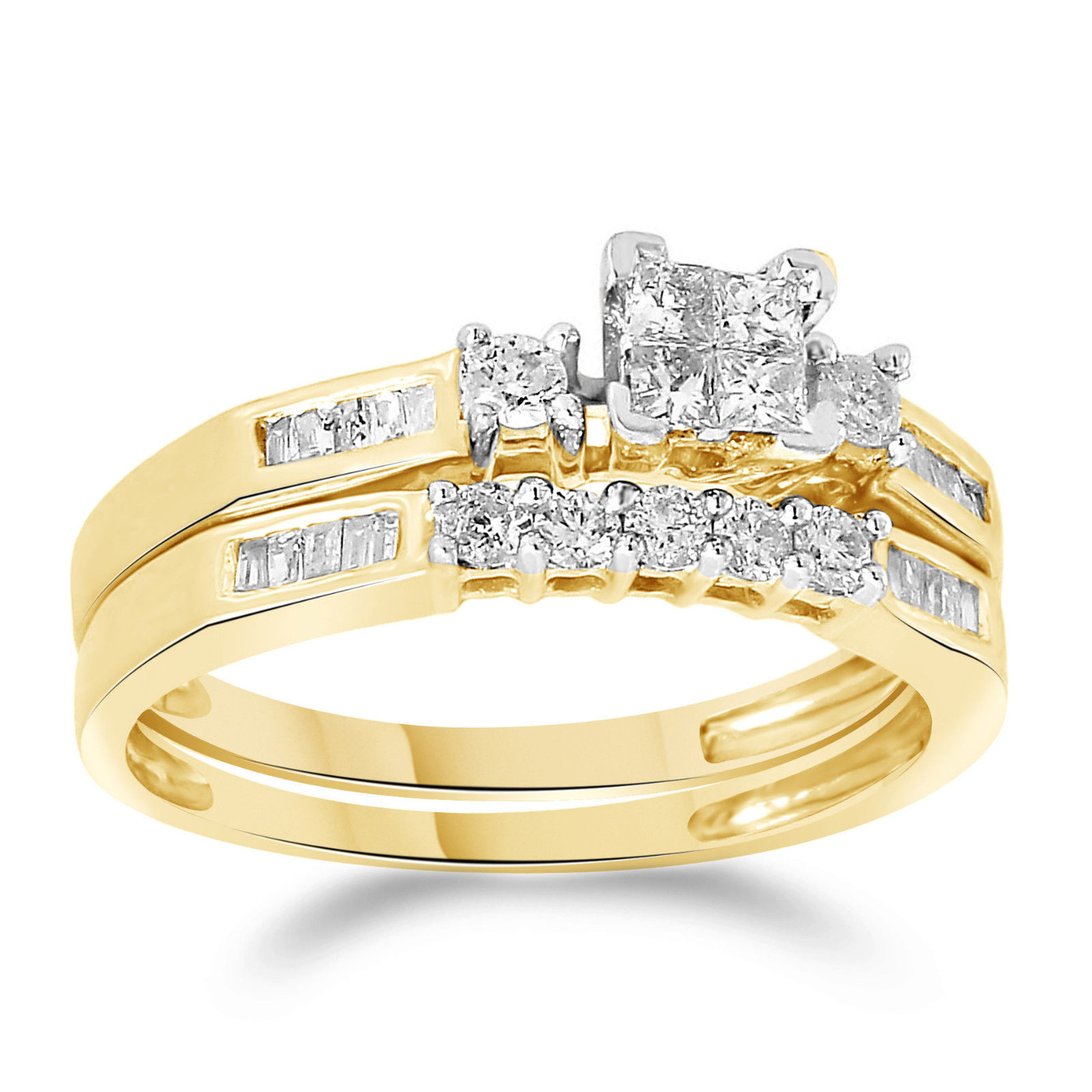 Womens Diamond Wedding Rings
 La s 10K Yellow Gold Diamond Engagement Ring Princess