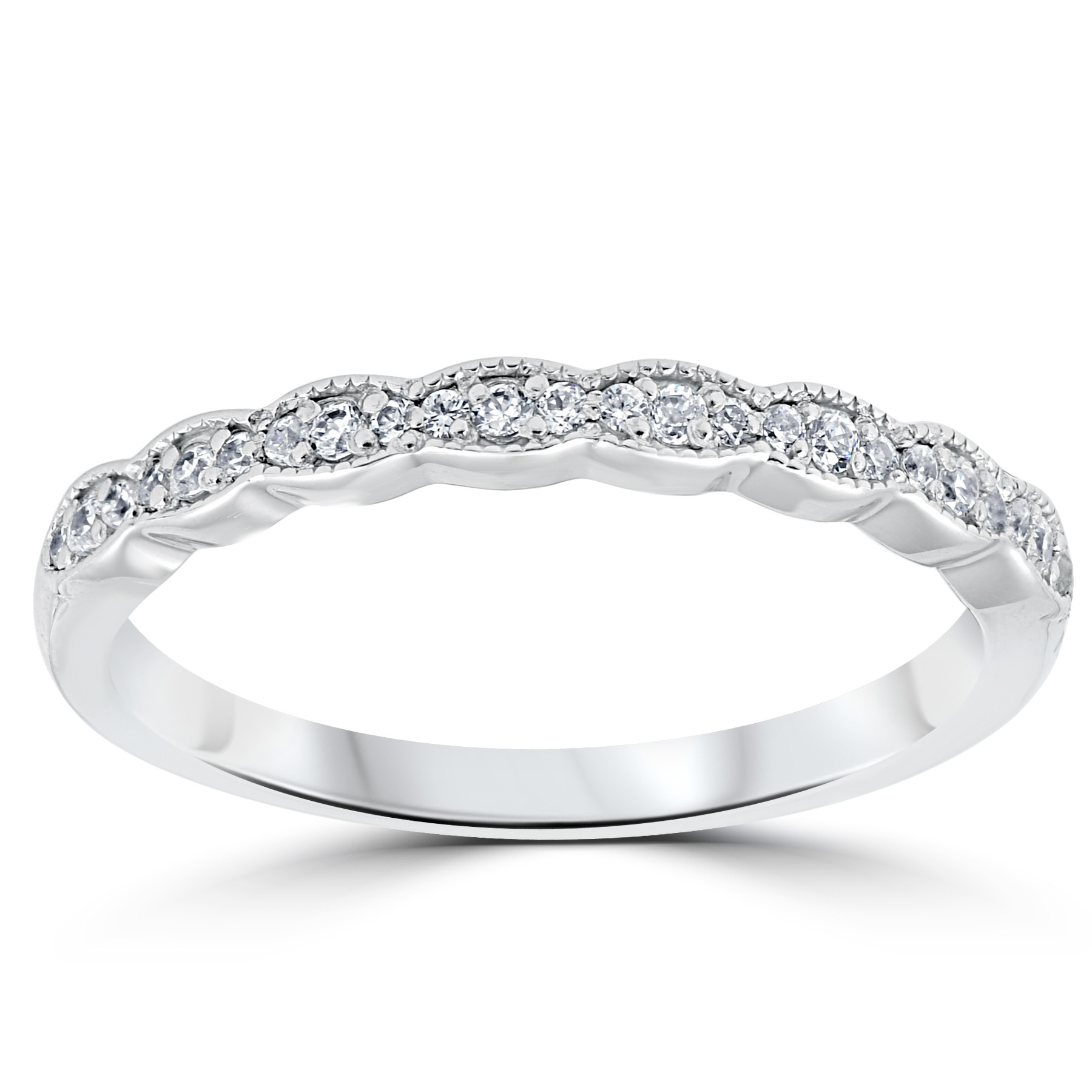 Womens Diamond Wedding Rings
 1 5 cttw Diamond Stackable Womens Wedding Ring 14k White Gold