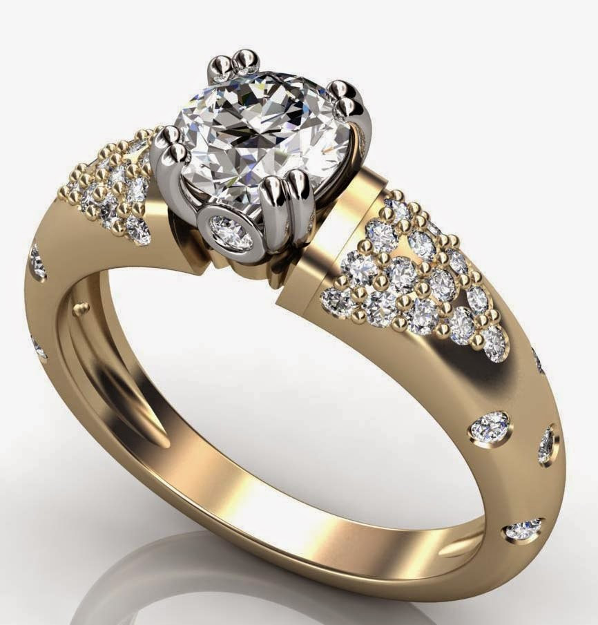 Womens Diamond Wedding Rings
 Women’s Diamond Thick Wedding Rings Gold Design