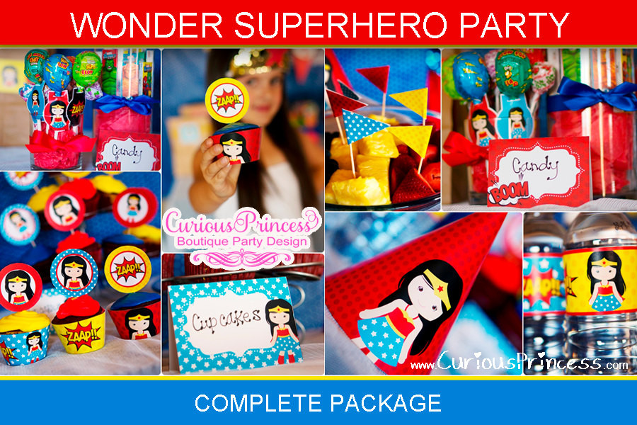 Wonder Woman Birthday Party Supplies
 Wonder Woman Invitations Party Supplies by CuriousPrincessDIS