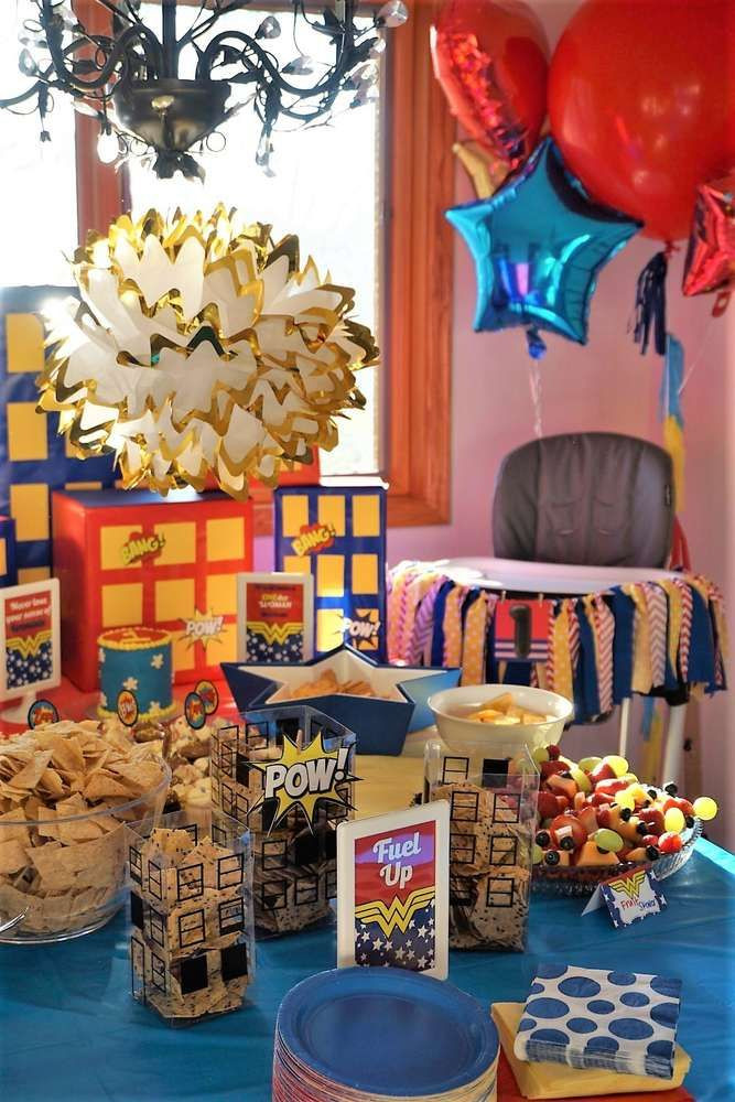Wonder Woman Birthday Party Supplies
 Check out this awesome Wonder Woman 1st Birthday Party