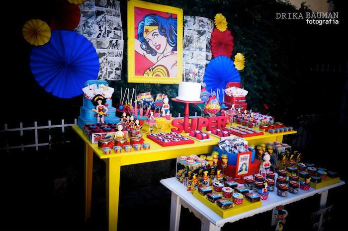 Wonder Woman Birthday Party Supplies
 Kara s Party Ideas Wonder Woman Themed Birthday Party