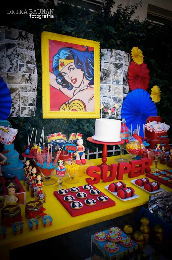 Wonder Woman Birthday Party Supplies
 Kara s Party Ideas Wonder Woman themed birthday party via