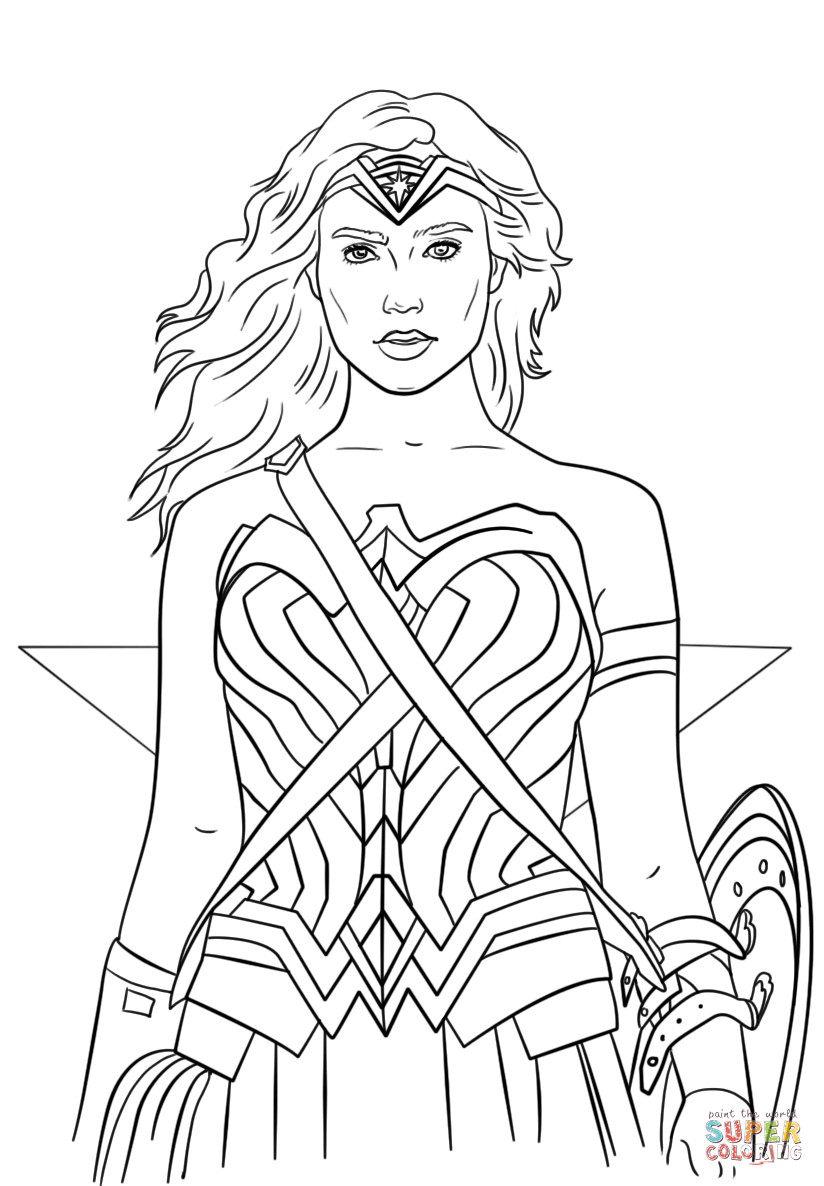 Wonder Woman Printable Coloring Pages
 Wonder Woman Portrait coloring page