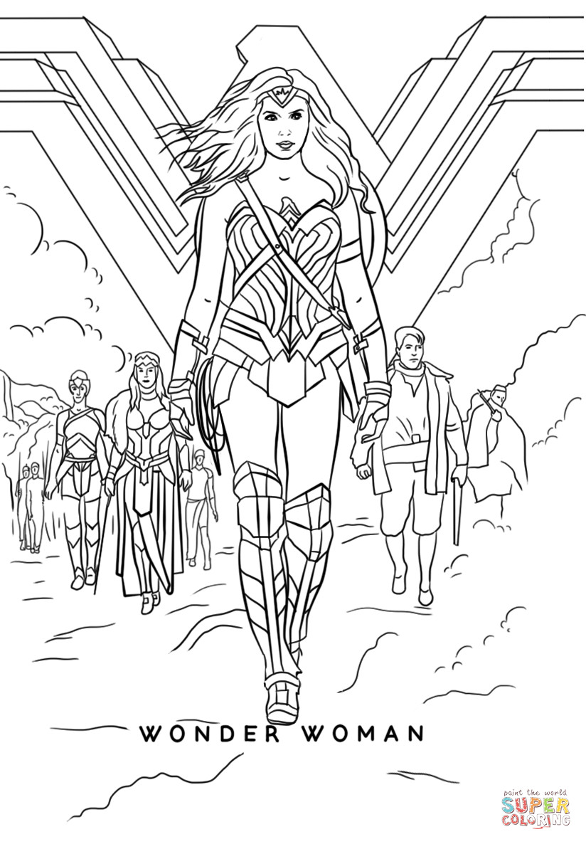 Wonder Woman Printable Coloring Pages
 Wonder Woman Movie coloring page