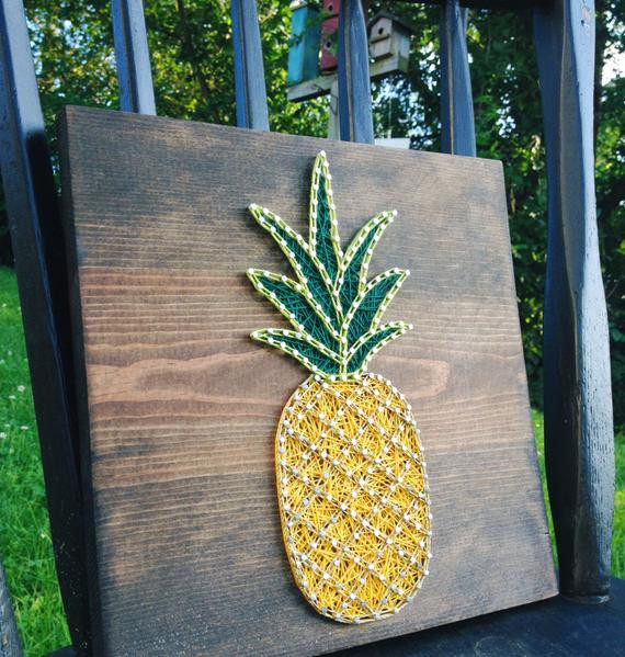 Wood And Nail Art
 String Art string art Pineapple Pineapple String art Nail
