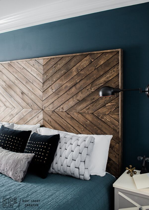 Wood DIY Headboard
 Massive Master Bedroom Makeover The Weekender Series