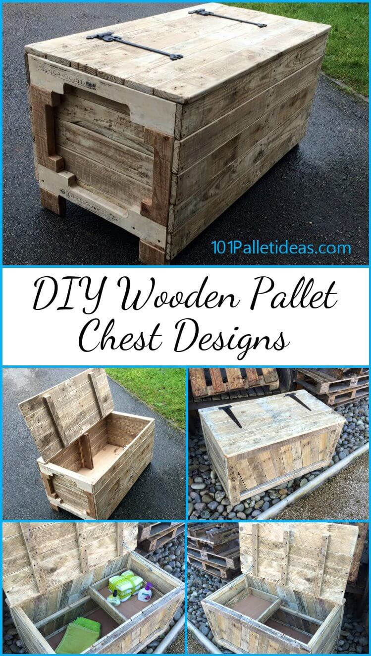 Wood Pallets Furniture DIY
 DIY Wooden Pallet Chest Designs