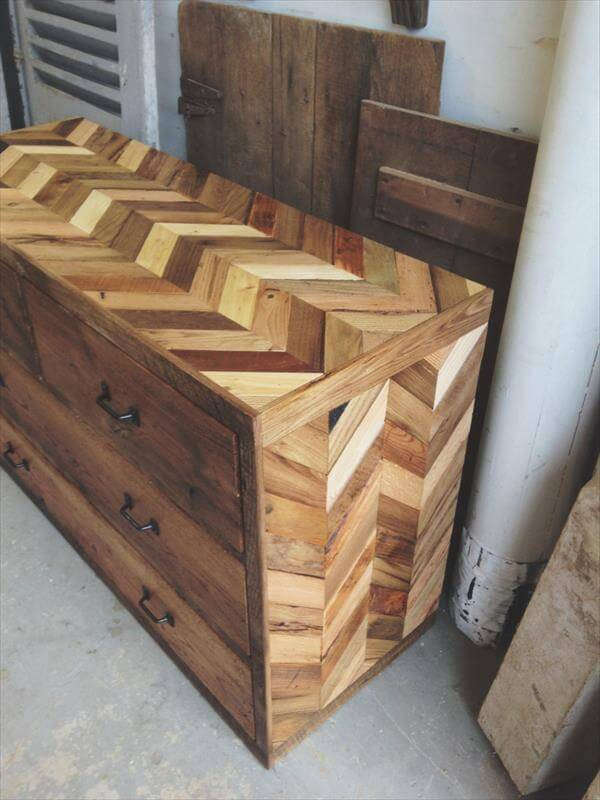 Wood Pallets Furniture DIY
 Rustic Dresser Made from Pallets