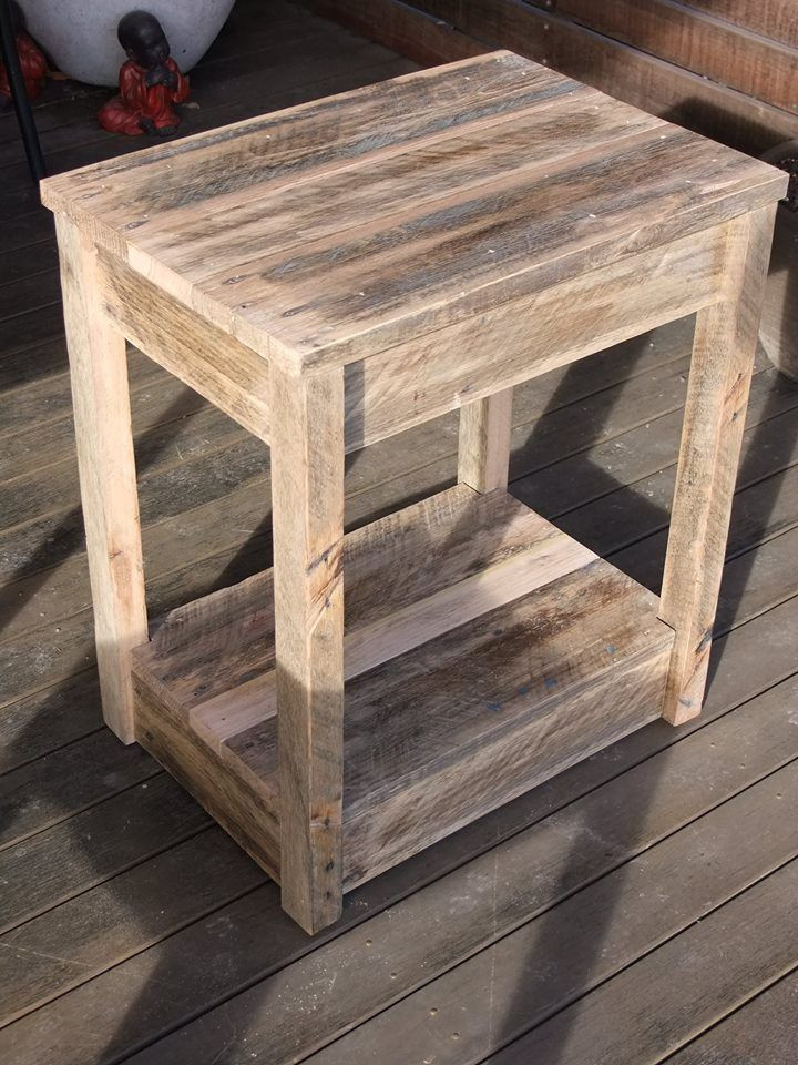 Wood Pallets Furniture DIY
 DIY Pallet Side Table Nightstand WOODWORKING