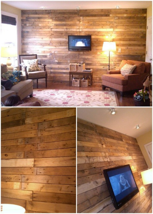 Wood Wall Living Room
 15 Creatively Genius DIY Wood Walls DIY & Crafts
