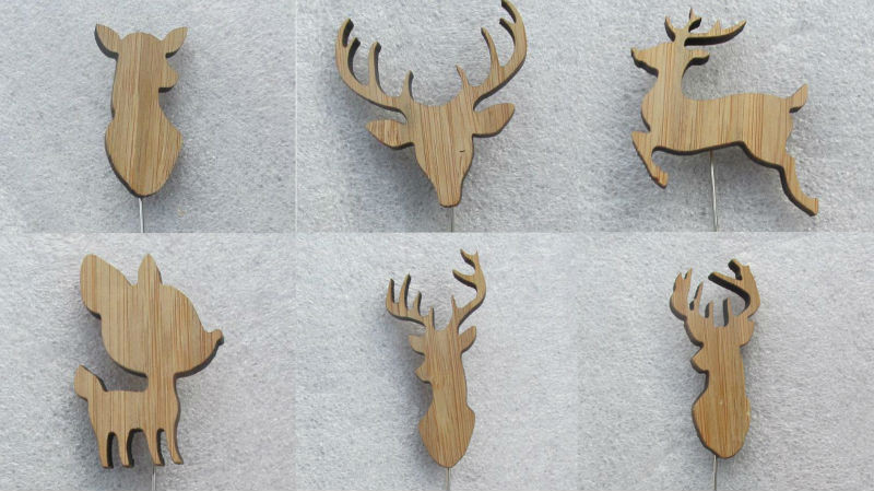 Wooden Brooches
 Hot Uni Wooden Deer Suit Shirt Lapel Stick Pin Brooch
