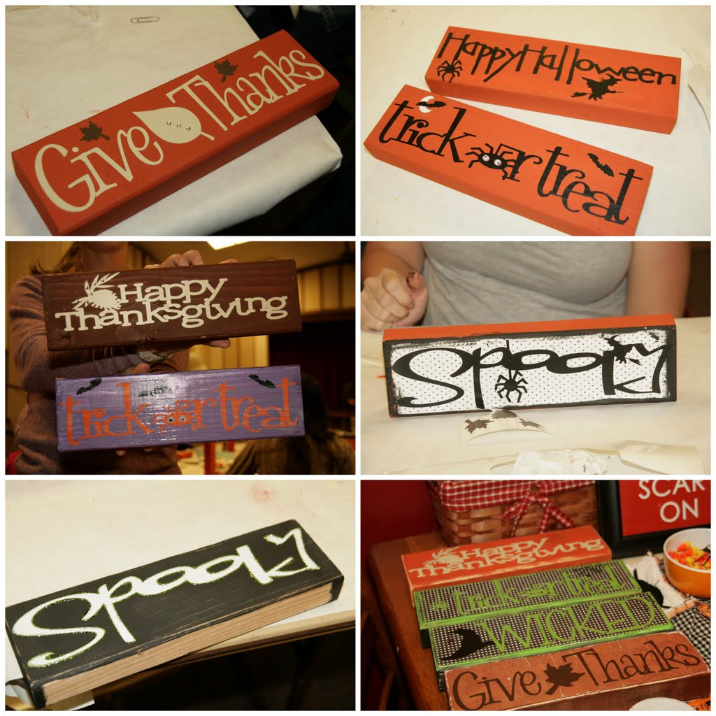 Wooden Sign Craft Ideas
 Crafts reDesigned Reversible Fall Wood signs