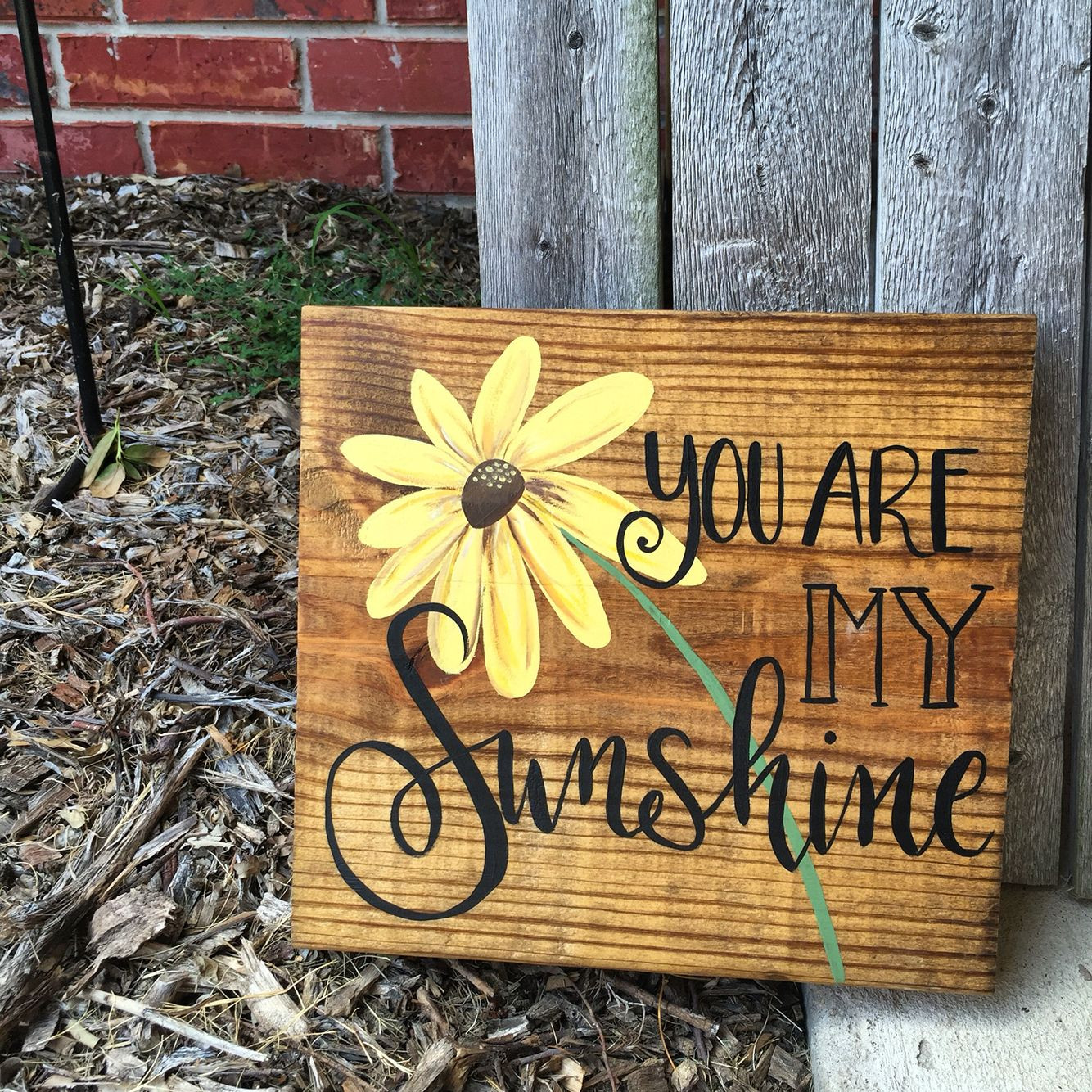 Wooden Sign Craft Ideas
 You are my Sunshine Hand painted wooden sign by Wood You B