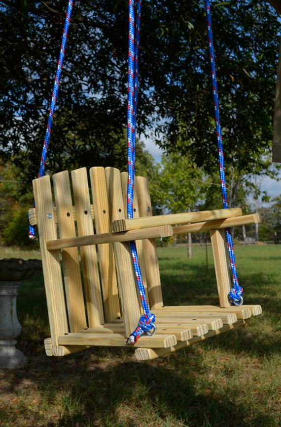 Wooden Swing For Kids
 Kids Wooden Swing Backyard Outdoor Toys by HiddenCreekCrafts