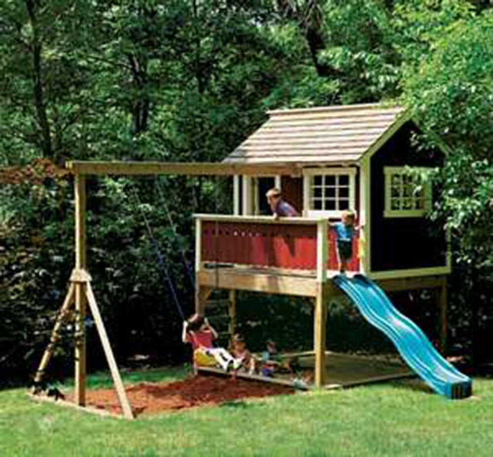 Wooden Swing For Kids
 Kids Outdoor Wooden Playhouse Swing Set Detailed Plan