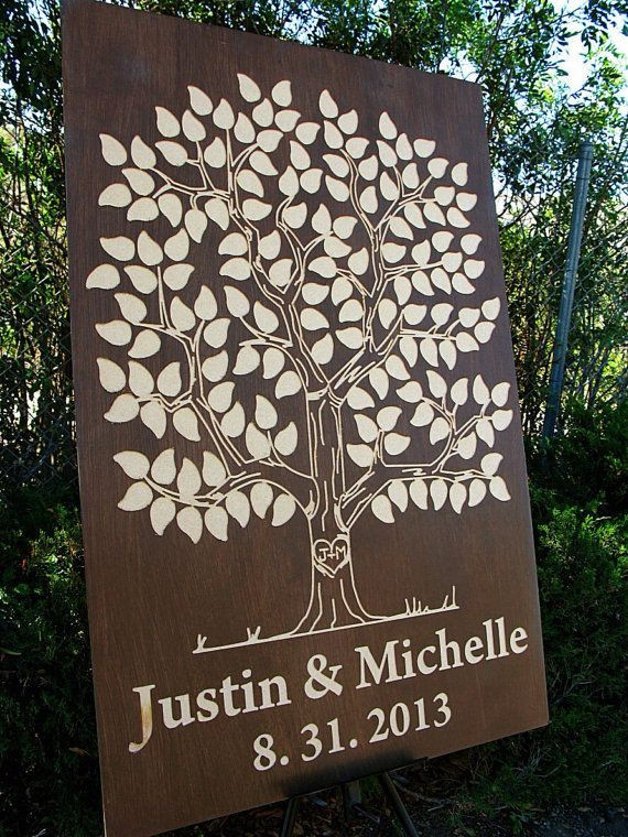 Wooden Tree Wedding Guest Book
 Wooden Guest Book Tree 125 150 signatures in 2019