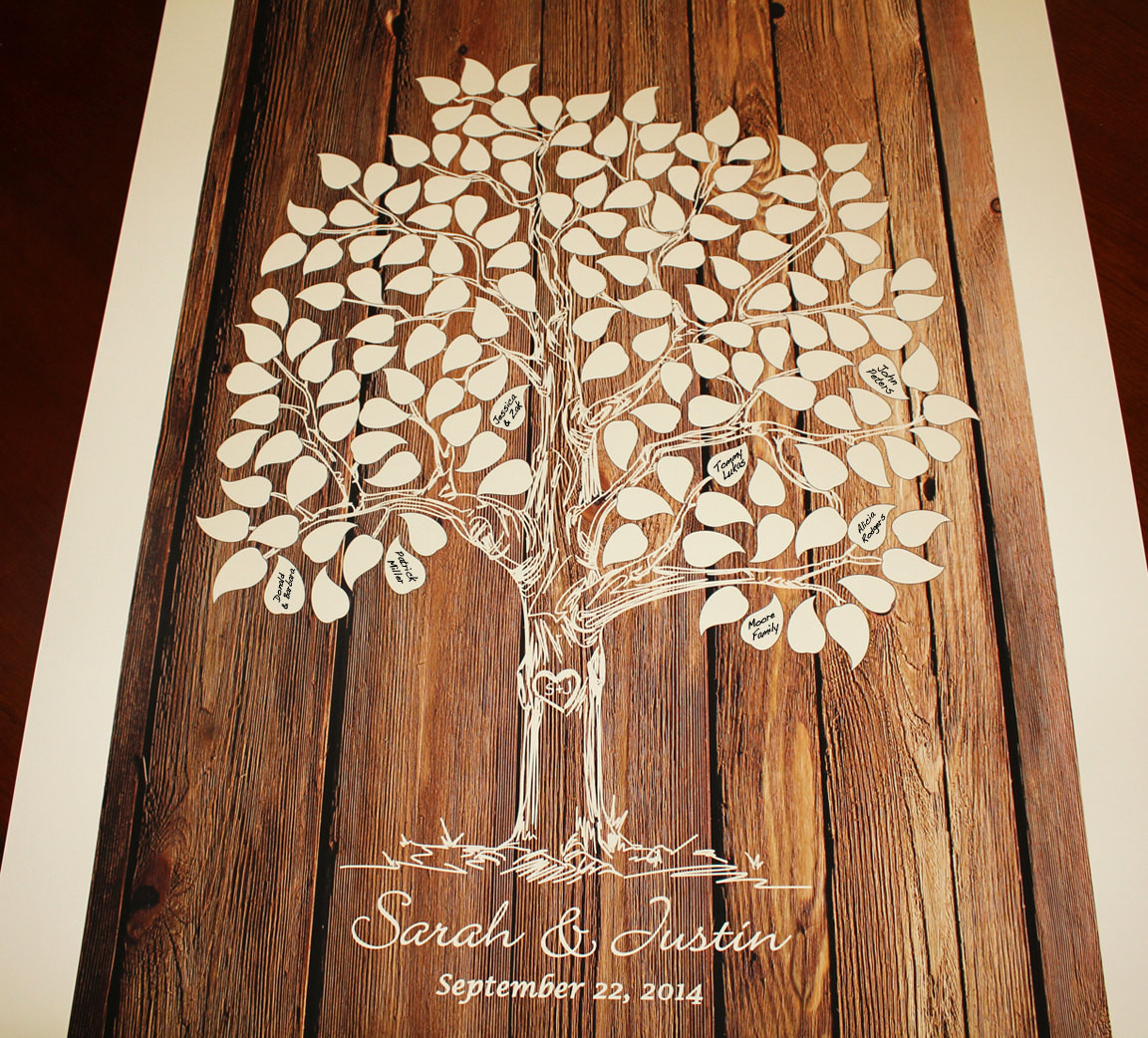 Wooden Tree Wedding Guest Book
 Guest Book Tree Wood Wedding Tree Guestbook Wedding Tree