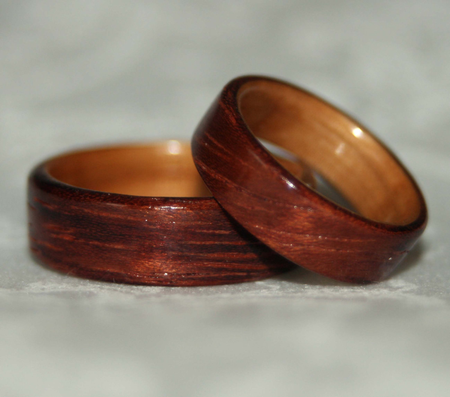 Wooden Wedding Ring
 Wooden Wedding Rings with Liner Custom Woods of Your Choice