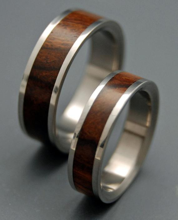 Wooden Wedding Ring
 Desert Ironwood Wooden Wedding Rings by MinterandRichterDes