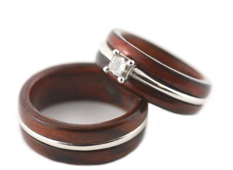 Wooden Wedding Ring Sets
 Gallery of Custom Wood Rings