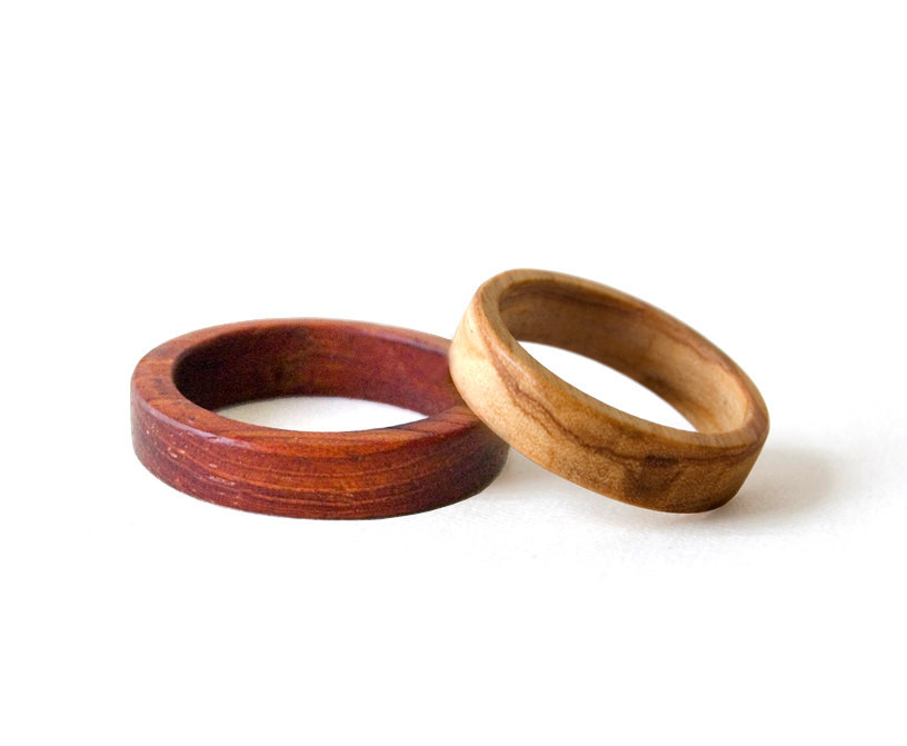 Wooden Wedding Ring Sets
 Wooden Wedding Bands Wooden Rings Set Weeding Rings Set His